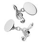 Personalised Sterling Silver Musical Note Cufflinks, thumbnail 3 of 6