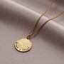 Personalised Curved Message Hammered Disc Necklace, thumbnail 2 of 7