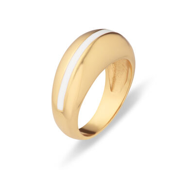 White Candy Stripe Dome Ring, 3 of 5