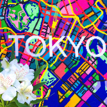 Tokyo Nights City Map Tapestry Kit, 8 of 8