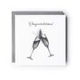 Congratulations Champagne Glasses Greeting Card, thumbnail 2 of 6