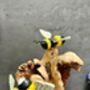Hand Painted Bumblebee Ornament Wooden Bee Decor Gift, thumbnail 8 of 8
