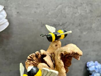 Hand Painted Bumblebee Ornament Wooden Bee Decor Gift, 8 of 8