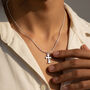 Men’s Large Cross Pendant Necklace, Christmas Jewellery Gift For Him, thumbnail 1 of 5