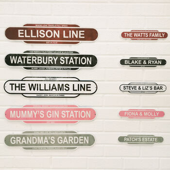 Personalised Vintage Style Train Sign, 2 of 11