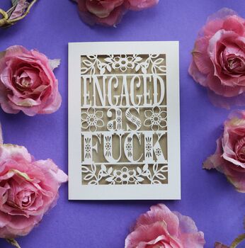 Engaged As Fuck Paper Cut Card, 4 of 8