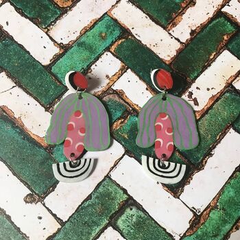 Abstract Flower Earrings, 2 of 2