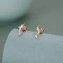 Sterling Silver Dolphin 18 G Screw Back Earrings With Ball Backs, thumbnail 3 of 11