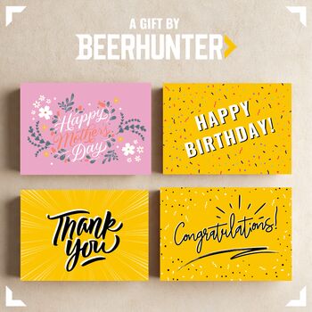 Personalised Brewdog Happy Birthday Craft Beer Gift Set With Glass And Snack Five Can, 6 of 6