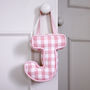Personalised Hanging Letter In A Choice Of Fabrics, thumbnail 2 of 5