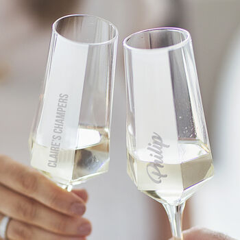 Personalised Hexagonal Champagne Flute, 2 of 4