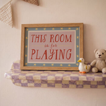 This Room Is For Playing Kid's Playroom Or Bedroom Print, 8 of 11