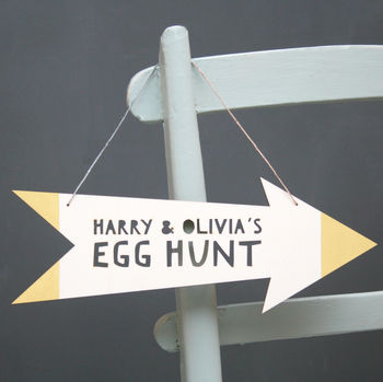 Personalised Easter Egg Hunt Wooden Sign, 2 of 4