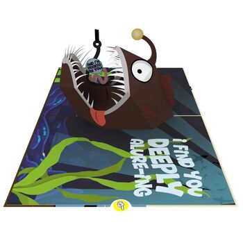 Deeply Alureing! Funny Valentine's Card With Joke Pop Up Fish, 4 of 7