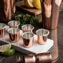 Set Of Six Handcrafted Copper Shot Glasses – 60ml, thumbnail 4 of 5