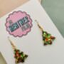 Sparkly Christmas Tree Glitter Resin Earrings / Christmas Gift / Secret Santa Gift, thumbnail 5 of 11