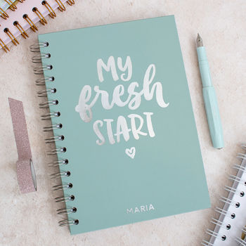 Personalised 'My Fresh Start' Foil Notebook, 2 of 9