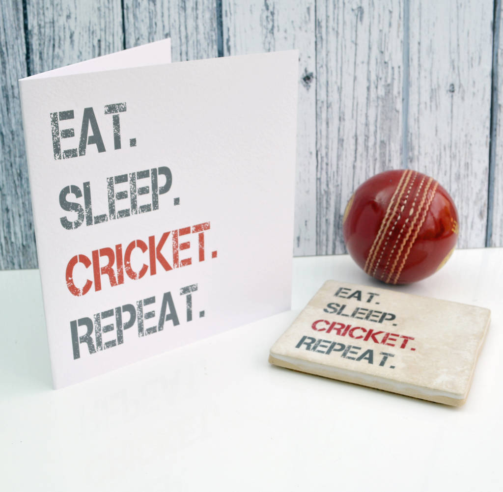 Gift Set Cricket Coaster And Card By Me and My Sport