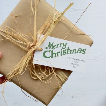 10 Personalised Merry Christmas Gift Tags, 3 of 4