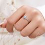 Sterling Silver Opal Flower Ring, thumbnail 5 of 11