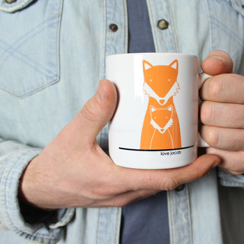 Fox Daddy / Mummy And Me Personalised Mug, 2 of 3