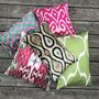 Green And Pink Velvet Rectangular Cushion Cover, thumbnail 3 of 4