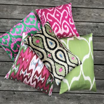 Green And Pink Velvet Rectangular Cushion Cover, 3 of 4