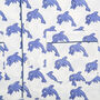 Hand Printed Dolphin Adult Pyjamas, thumbnail 3 of 3