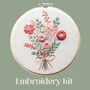Floral Bouquet Hand Embroidery Kit, thumbnail 1 of 3