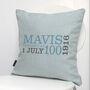 Personalised 100th Birthday Cushion, thumbnail 3 of 4
