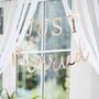 Rose Gold Scripted Just Married Banner, thumbnail 1 of 2