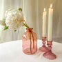 Pink Glass Bottle Vase Wedding Centrepiece 17cm, thumbnail 1 of 2