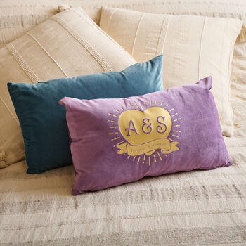 Personalised Couples Initial Heart Cushion, 2 of 4