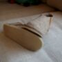 Personalised Handmade Felt And Leather Slippers, thumbnail 4 of 8