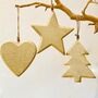 Set Of Three Large Golden Christmas Tree Decorations, thumbnail 2 of 5