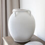 Extra Large Round White Vase With Handles, thumbnail 1 of 3