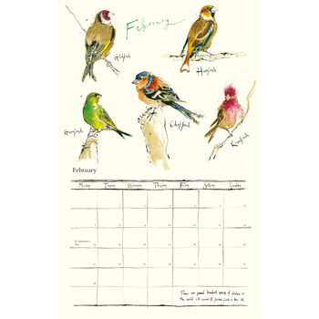 2022 Calendar Birds, Bugs And Bees, 4 of 12