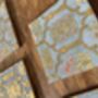 Set Of Six Wood Coasters With Case, Luxury Tableware, thumbnail 9 of 9