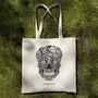Skull Tote Bag. Day Of The Dead Shoulder Bag, thumbnail 8 of 11