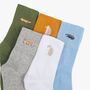 Women's Woodland Animals Embroidered Cotton Ankle Socks Five Pack, thumbnail 2 of 7