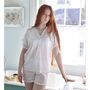 Ladies White Cotton Short Pyjama Set 'Anna', thumbnail 1 of 6