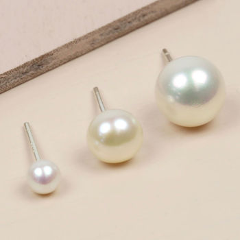 Sterling Silver Freshwater Pearl Earrings, 6 of 10