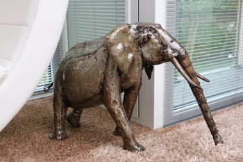 Elephant Two Foot Metal Sculpture, 3 of 7