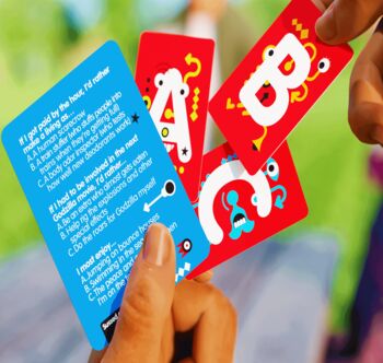 Sussed The Wacky ‘What Would You Do?’ Card Game | Teens, Kids 10+, Adults | Two Eight Players | Cool Blue Deck, 3 of 4