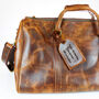 Personalised Buffalo Leather Weekender Bag, thumbnail 7 of 12