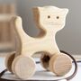 Personalised Wooden Pull Along Bunny, thumbnail 6 of 12
