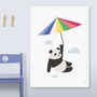 Mr Panda Parasol Print, thumbnail 1 of 4