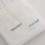 Turquoise Birthstone Bar Necklace December, thumbnail 1 of 4