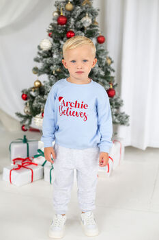 Santa Baby Embroidered Christmas Sweatshirt Jumper, 5 of 5