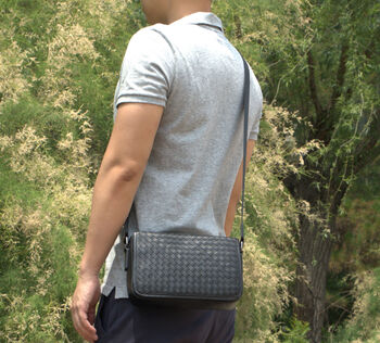 Handmade Leather Shoulder Bag Black, 2 of 5